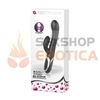 Vibrador con estimulador de clitoris, carga USB y cabeza INFLABLE